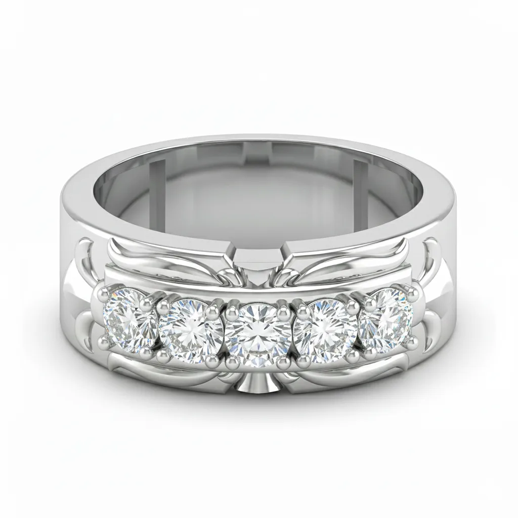 FDF02 Blue Sapphire Platinum PT950 Unisex Ring, view 6 – Viktor Alexander