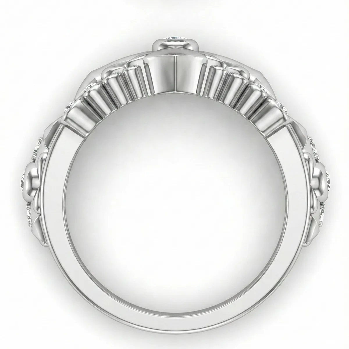 FDL01 Angel Wings Platinum PT950 Men’s Ring, view 3 – Viktor Alexander