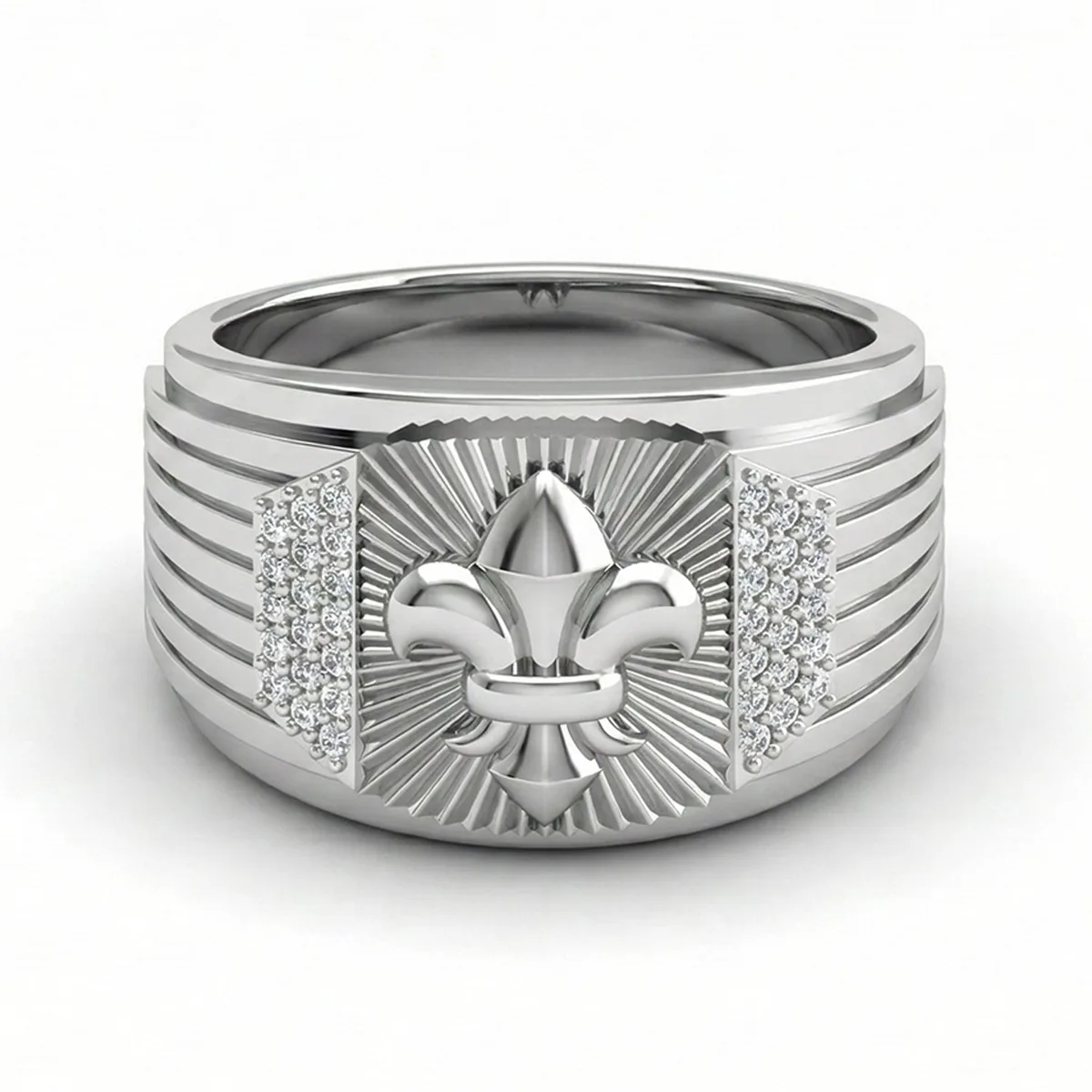 FDL01 Fleur de Lis Platinum PT950 Men’s Ring – Viktor Alexander