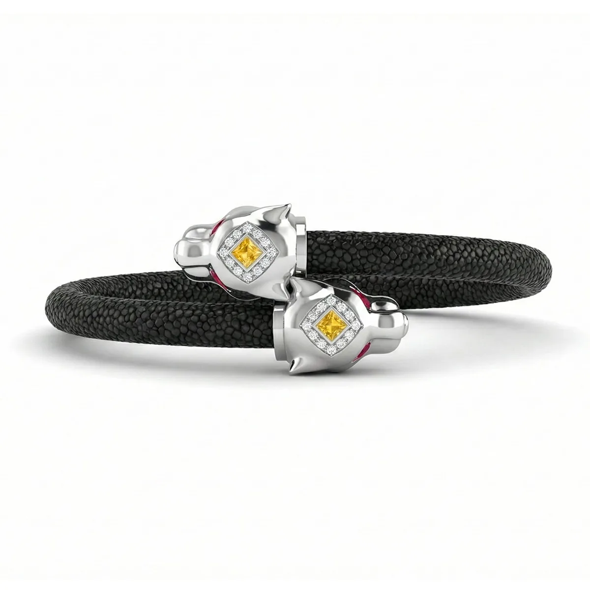 Imperial Jaguar X 925 Black Spinel Eternity X Stingray Bracelet, view 2 – Viktor Alexander