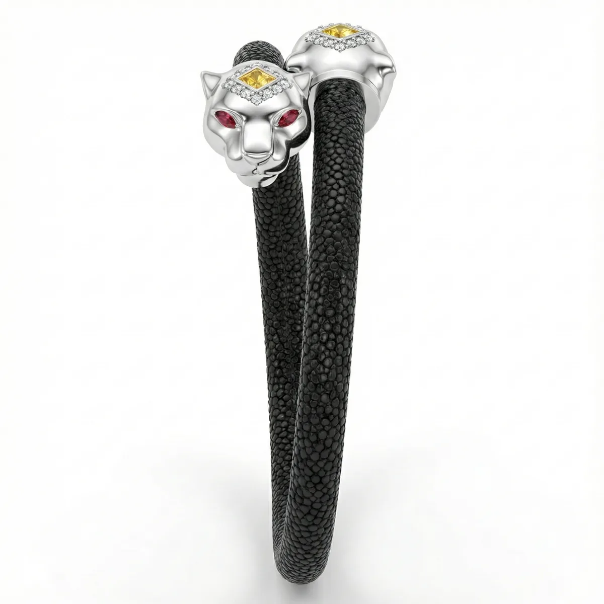 Imperial Jaguar X 925 Black Spinel Eternity X Stingray Bracelet, view 4 – Viktor Alexander