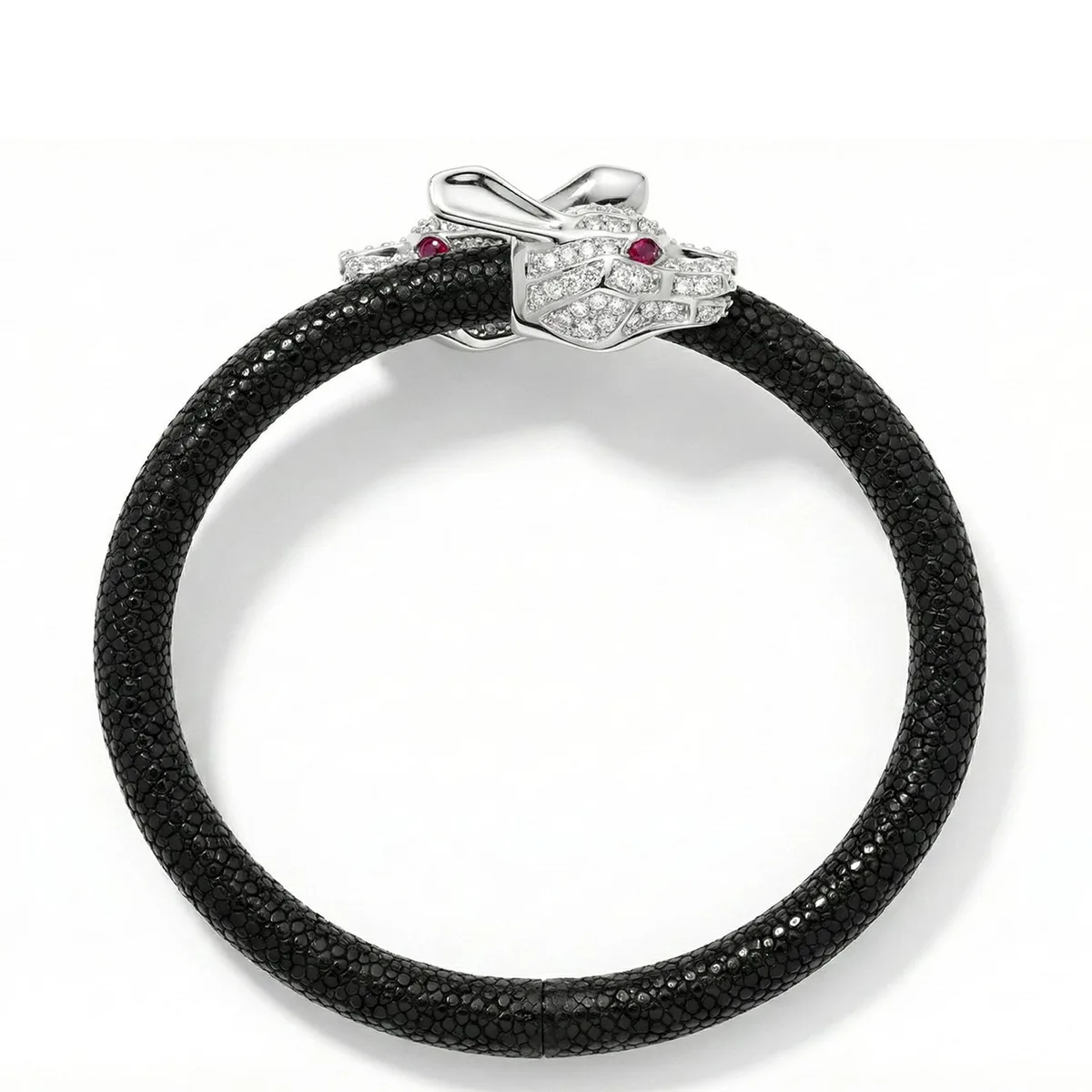 Lepus X 925 White Sapphire Eternity X Stingray Bracelet, view 3 – Viktor Alexander