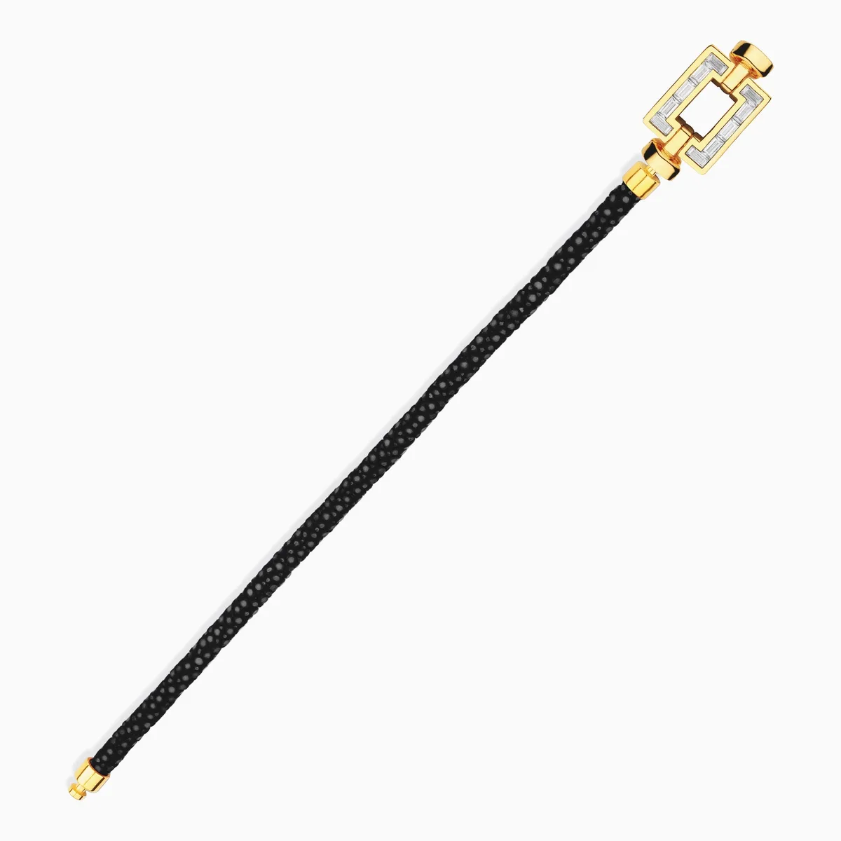 Magnum Opus XL 18-carat Gold Baguette Diamonds Galuchat Bracelet, view 2 – Viktor Alexander