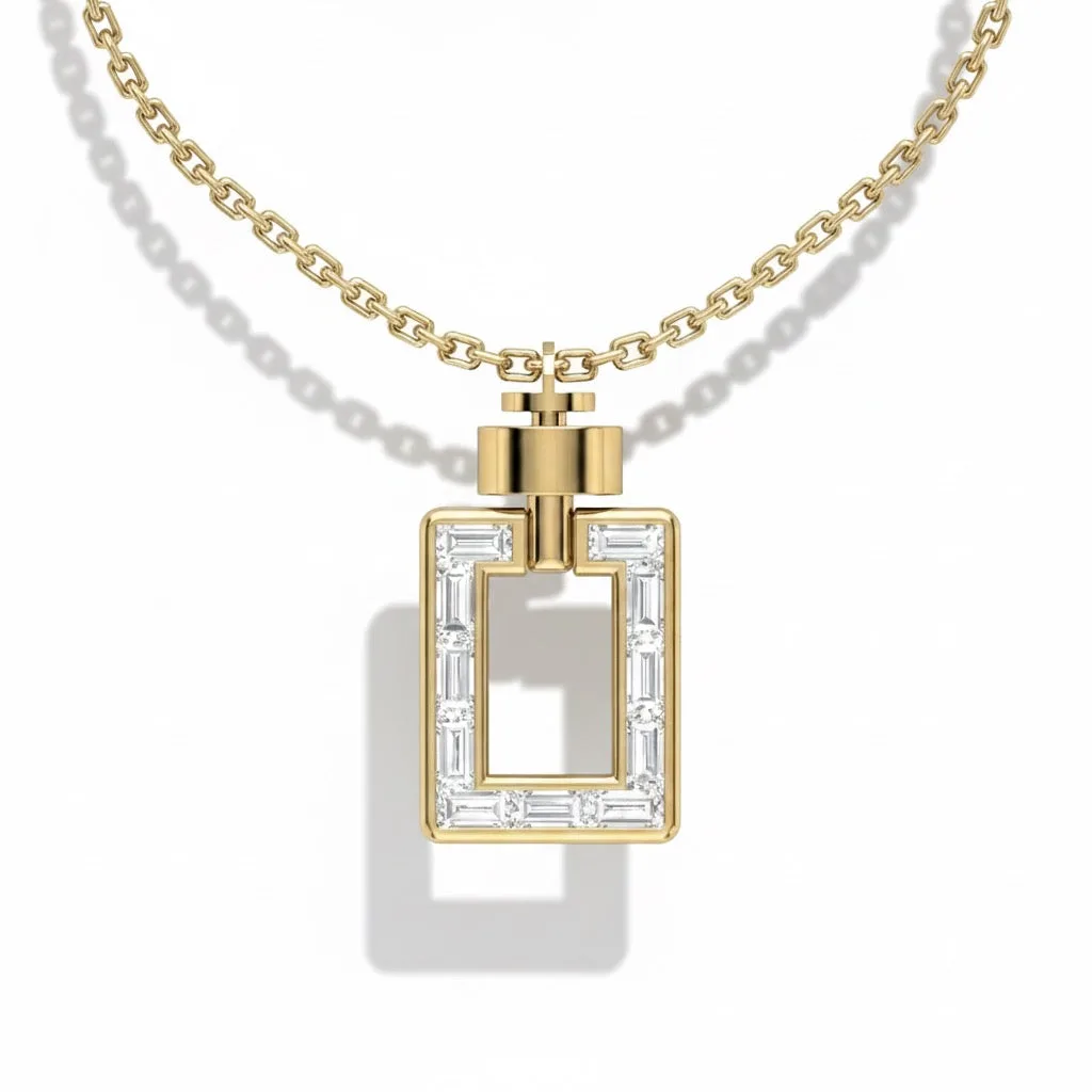 Magnum Opus XL Baguette Diamonds 18-carat gold Pendant & Necklace – Viktor Alexander