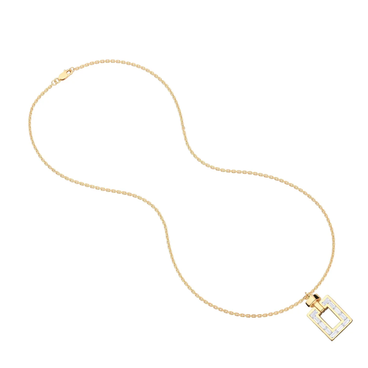 Magnum Opus XL Baguette Diamonds 18-carat gold Pendant & Necklace, view 2 – Viktor Alexander