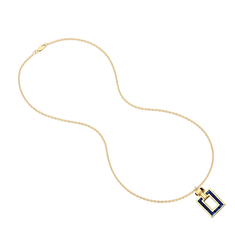 Magnum Opus XL Blue Sapphire 18-carat gold Pendant with Necklace