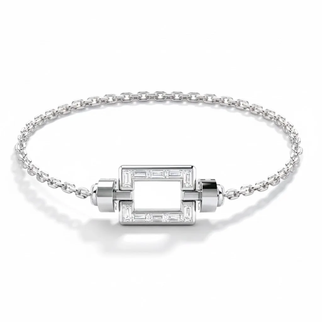 Magnum Opus XL Platinum Baguette Diamonds Link Bracelet – Viktor Alexander
