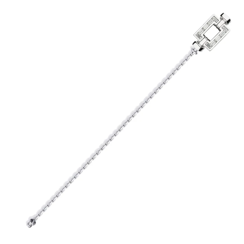 Magnum Opus XL Platinum Baguette Diamonds Link Bracelet