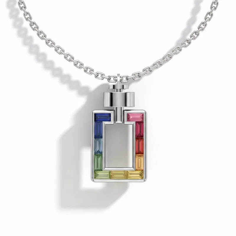 Magnum Opus XL Rainbow Sapphire Platinum Necklace & Pendant