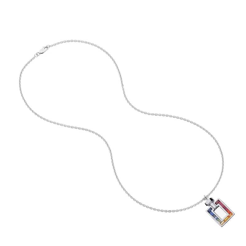 Magnum Opus XL Rainbow Sapphire Platinum Necklace & Pendant