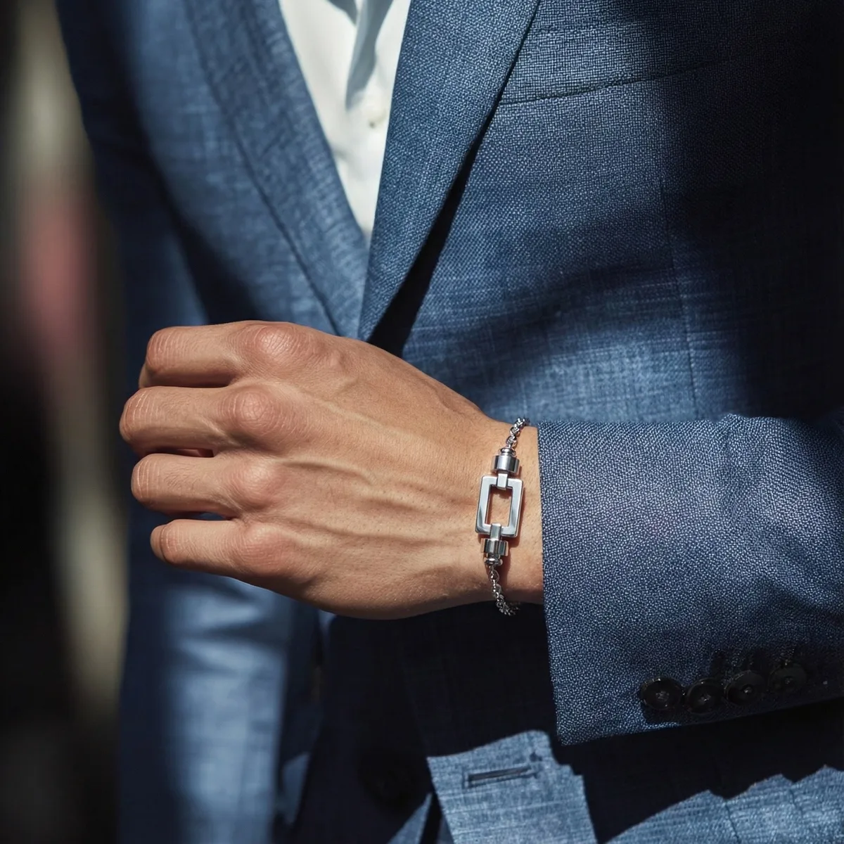 Opus Classic 925 Silver Chain Link Bracelet, view 5 – Viktor Alexander
