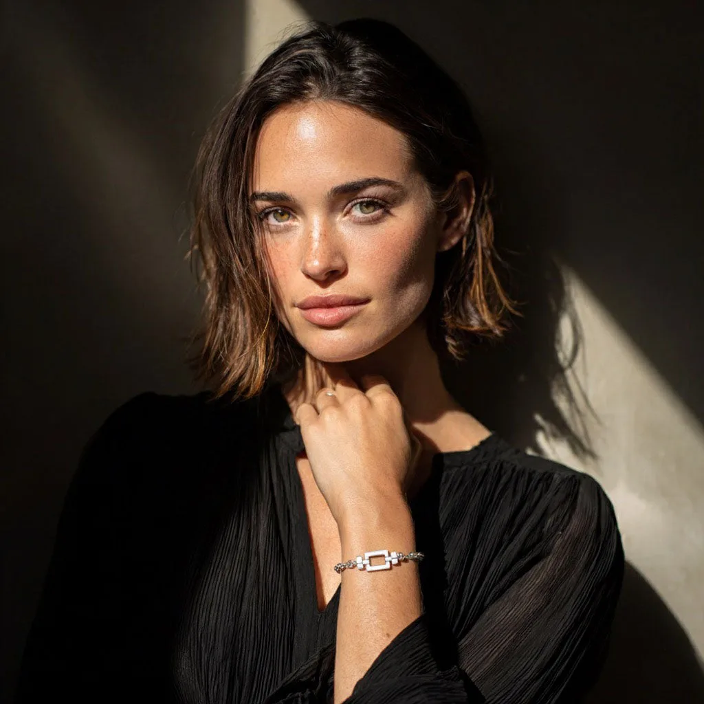 Opus Classic 925 Silver Chain Link Bracelet, view 6 – Viktor Alexander