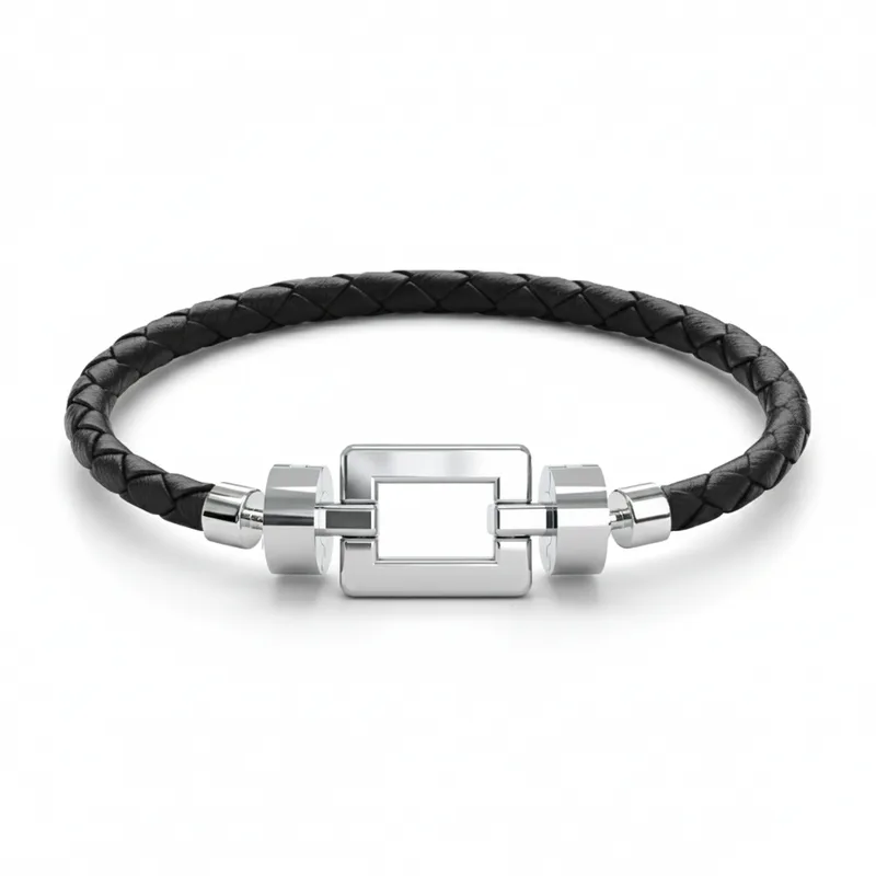 Opus 925 Silver with Weaved Calf Bracelet