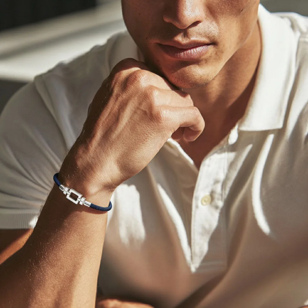 Opus 925 Silver with Weaved Calf Bracelet, view 9 – Viktor Alexander