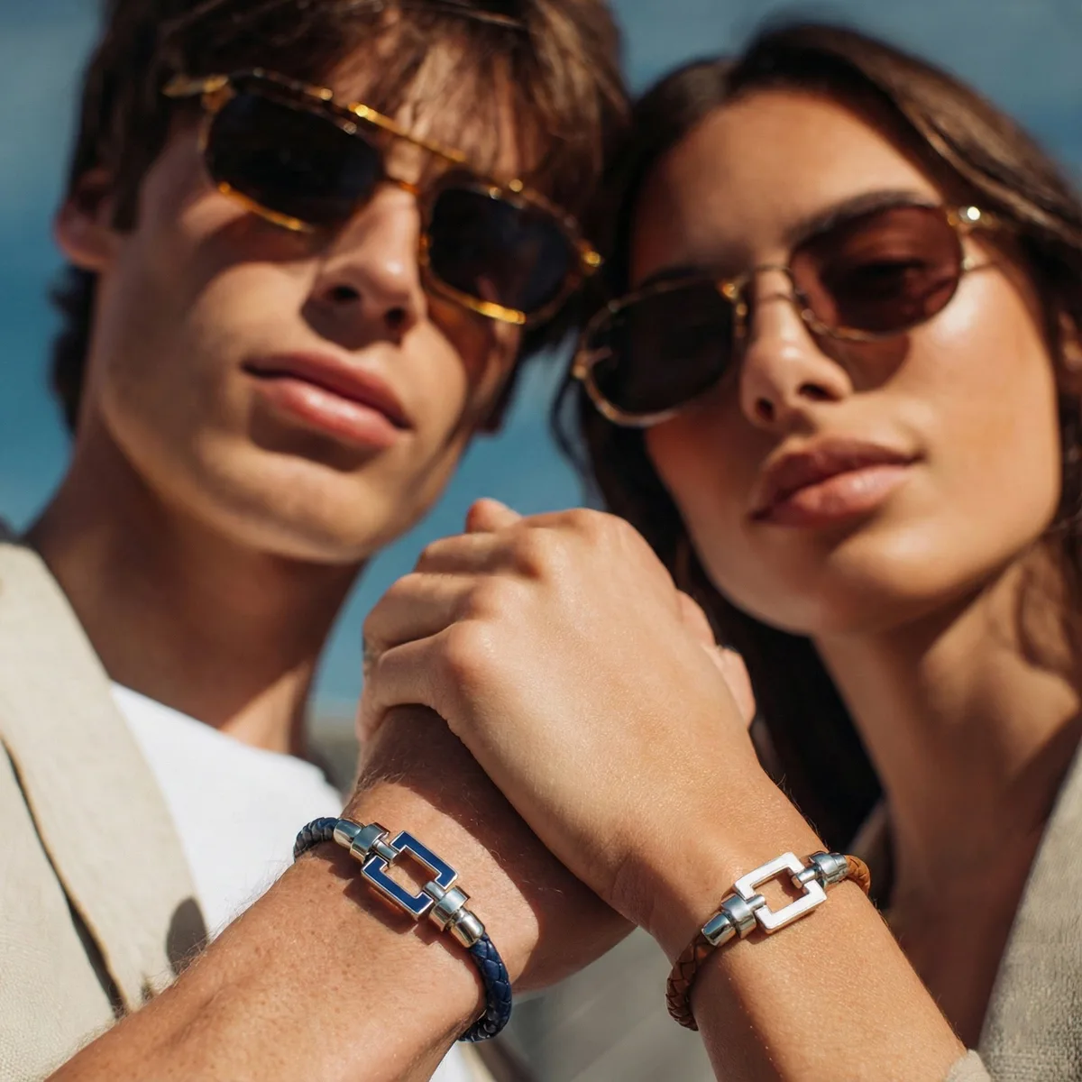 OPUS Metier D’art 925 Blue Enamel with Weaved Calf Bracelet, view 8 – Viktor Alexander