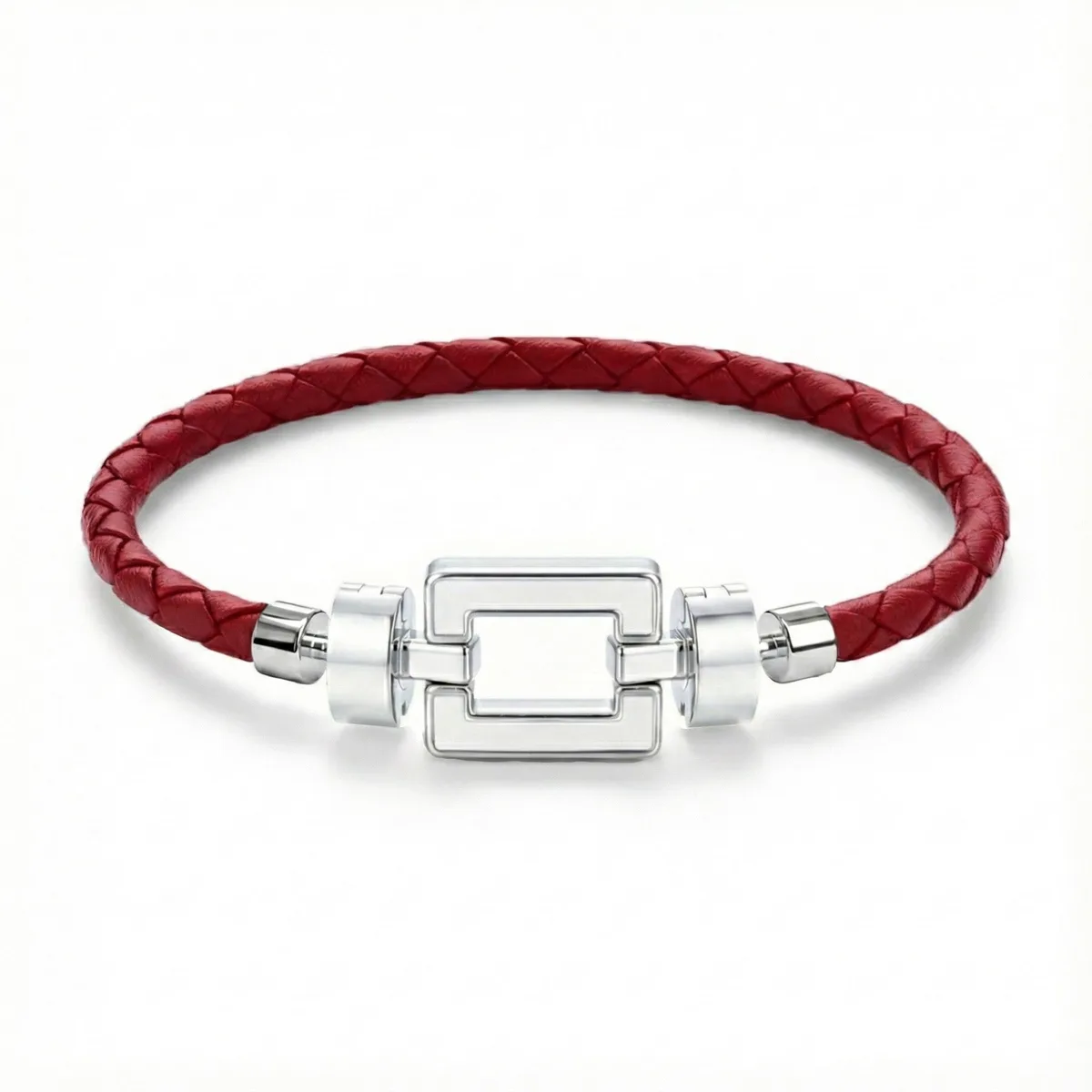 OPUS Metier D’art 925 White Enamel with Red Calf Bracelet – Viktor Alexander