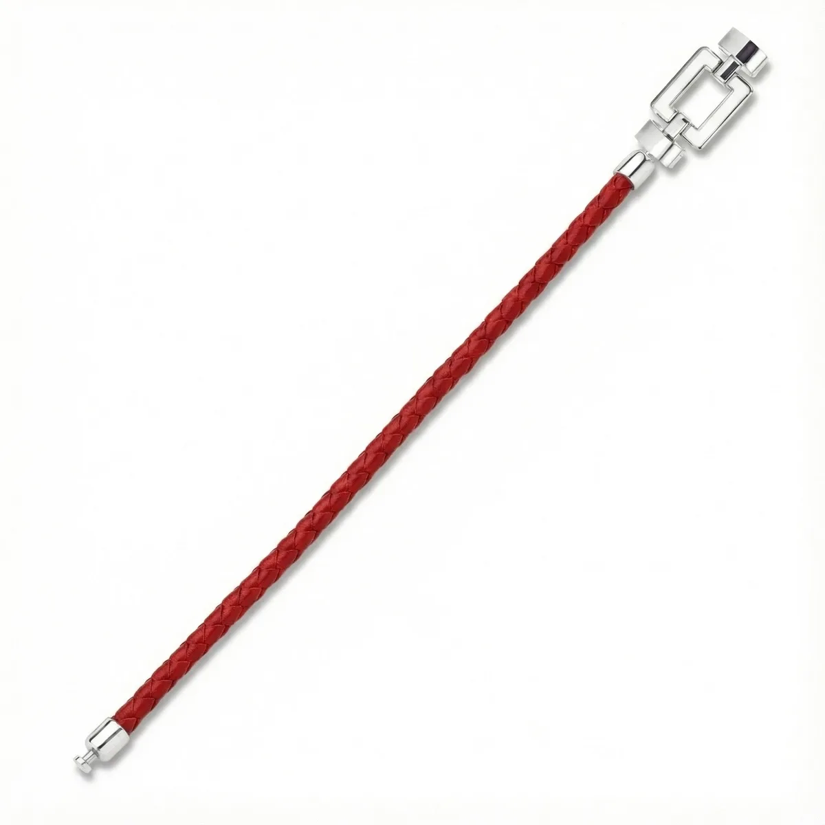 OPUS Metier D’art 925 White Enamel with Red Calf Bracelet, view 2 – Viktor Alexander
