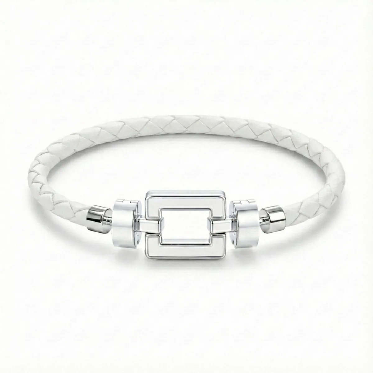 OPUS Metier D’art 925 White Enamel with Red Calf Bracelet, view 5 – Viktor Alexander