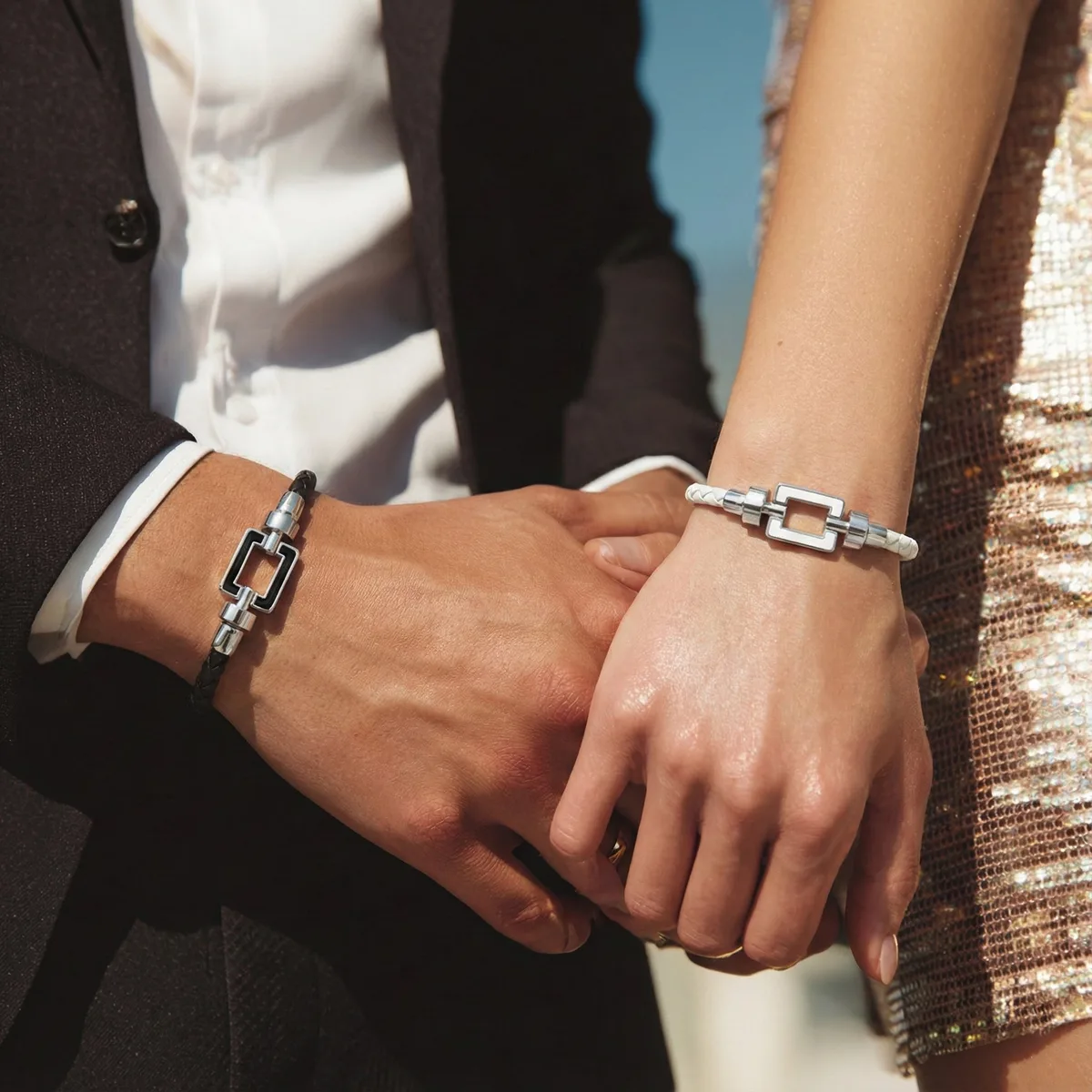 OPUS Metier D’art 925 Black Enamel with Weaved Calf Bracelet, view 8 – Viktor Alexander
