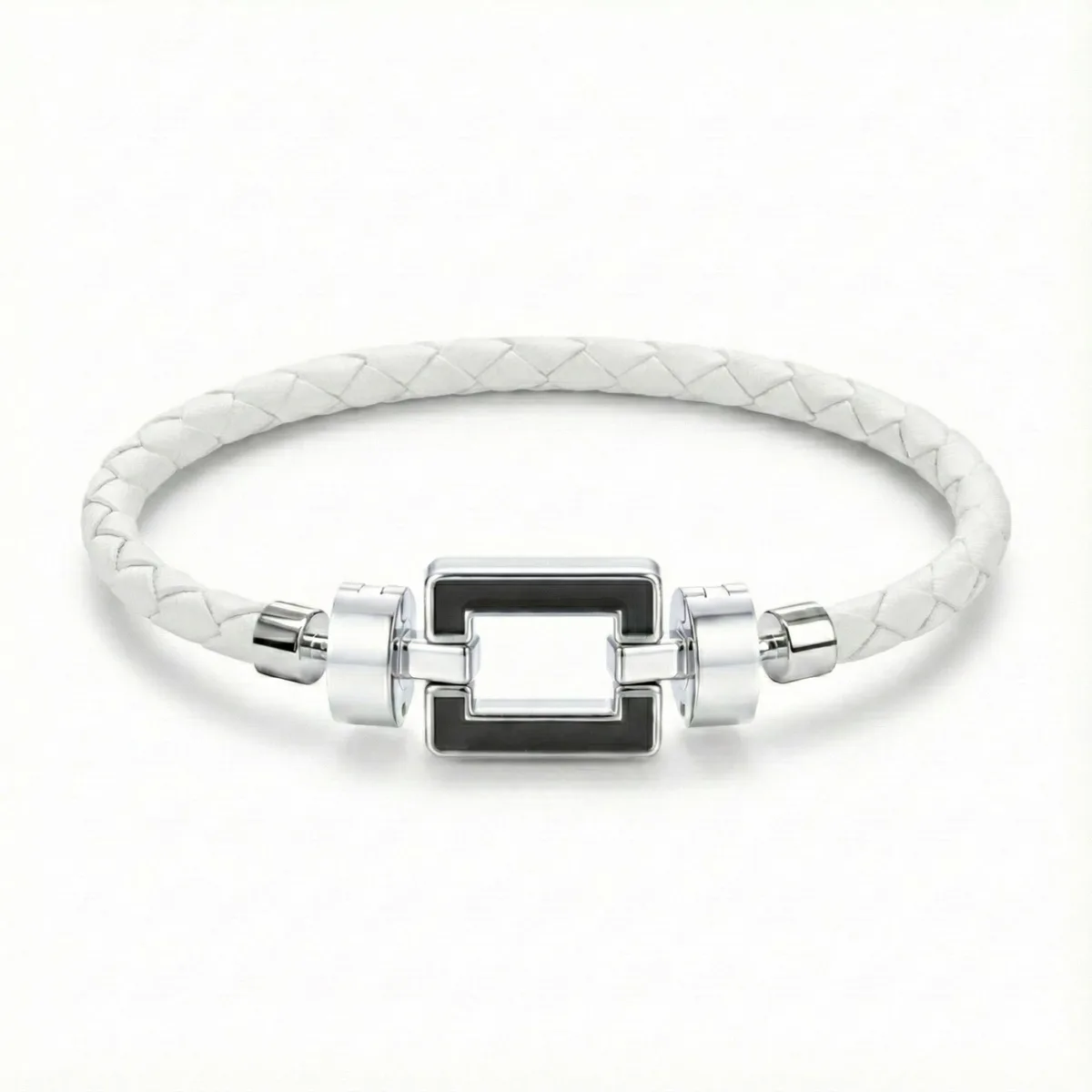 OPUS Metier D’art 925 Black Enamel with Weaved Calf Bracelet, view 6 – Viktor Alexander