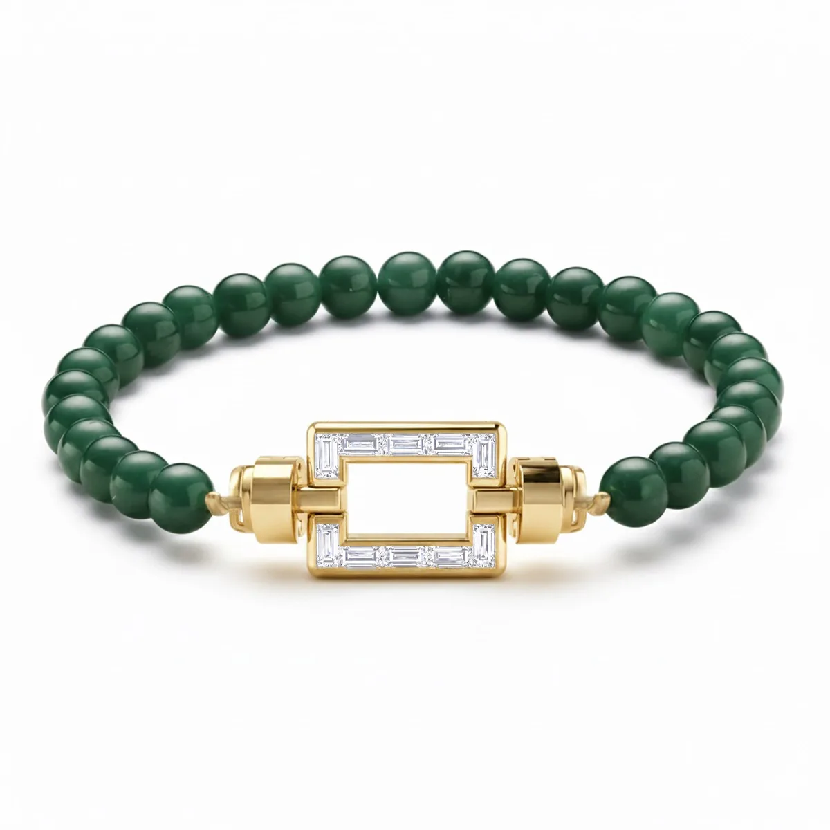 Magnum Opus XL 18-carat Gold Baguette Diamonds Gemstone Beads Bracelet – Viktor Alexander