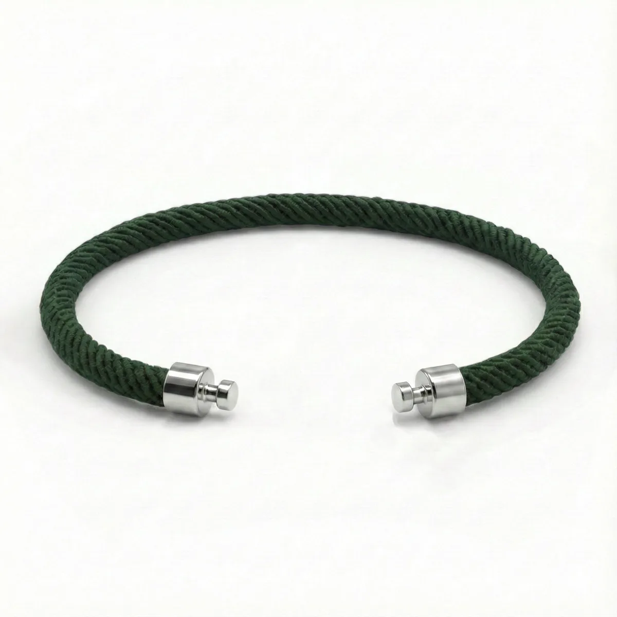 Regalia 4mm Dark Green Nylon Strap 925 Silver Link – Viktor Alexander