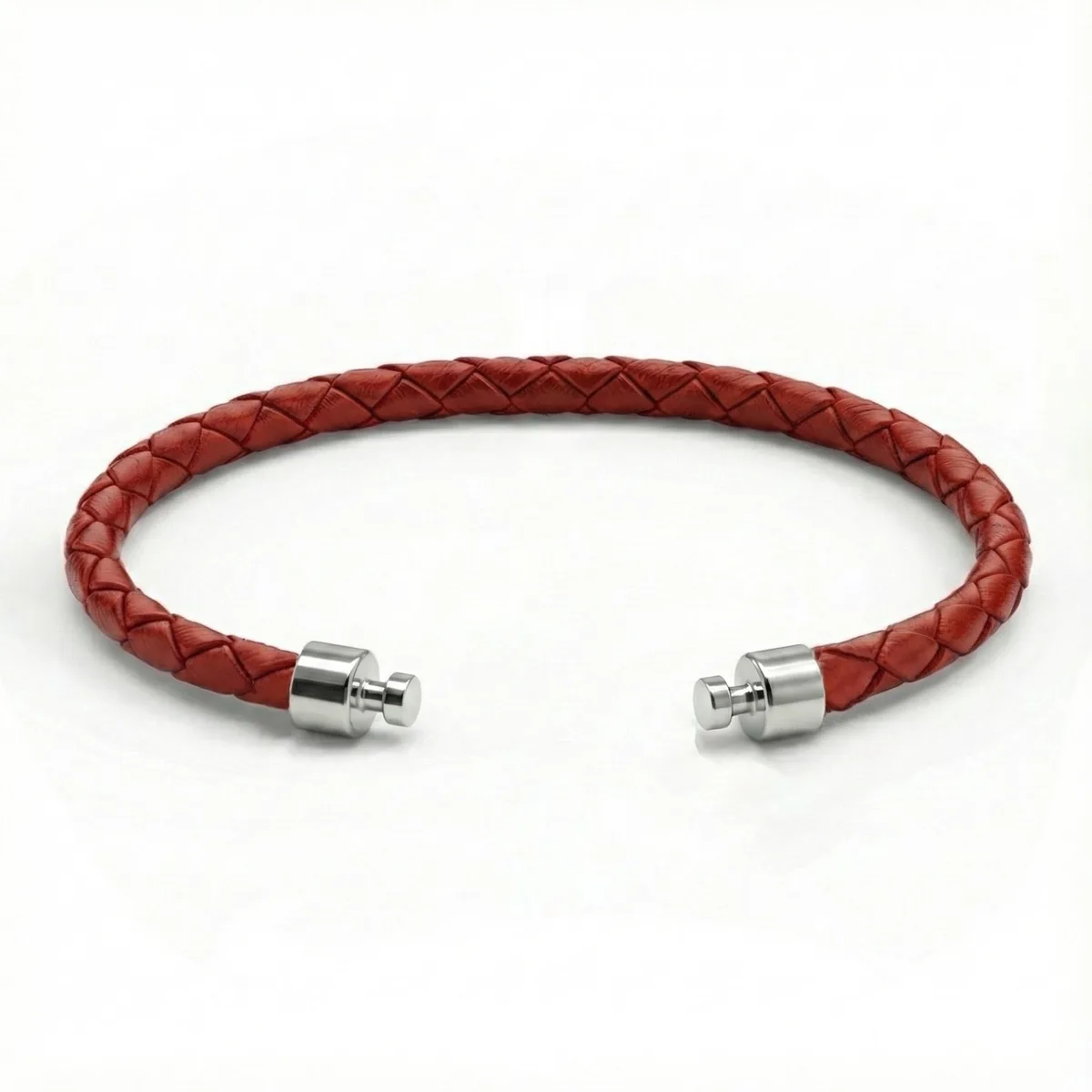 Regalia 4mm Red Calf Leather Strap 925 Silver Link – Viktor Alexander