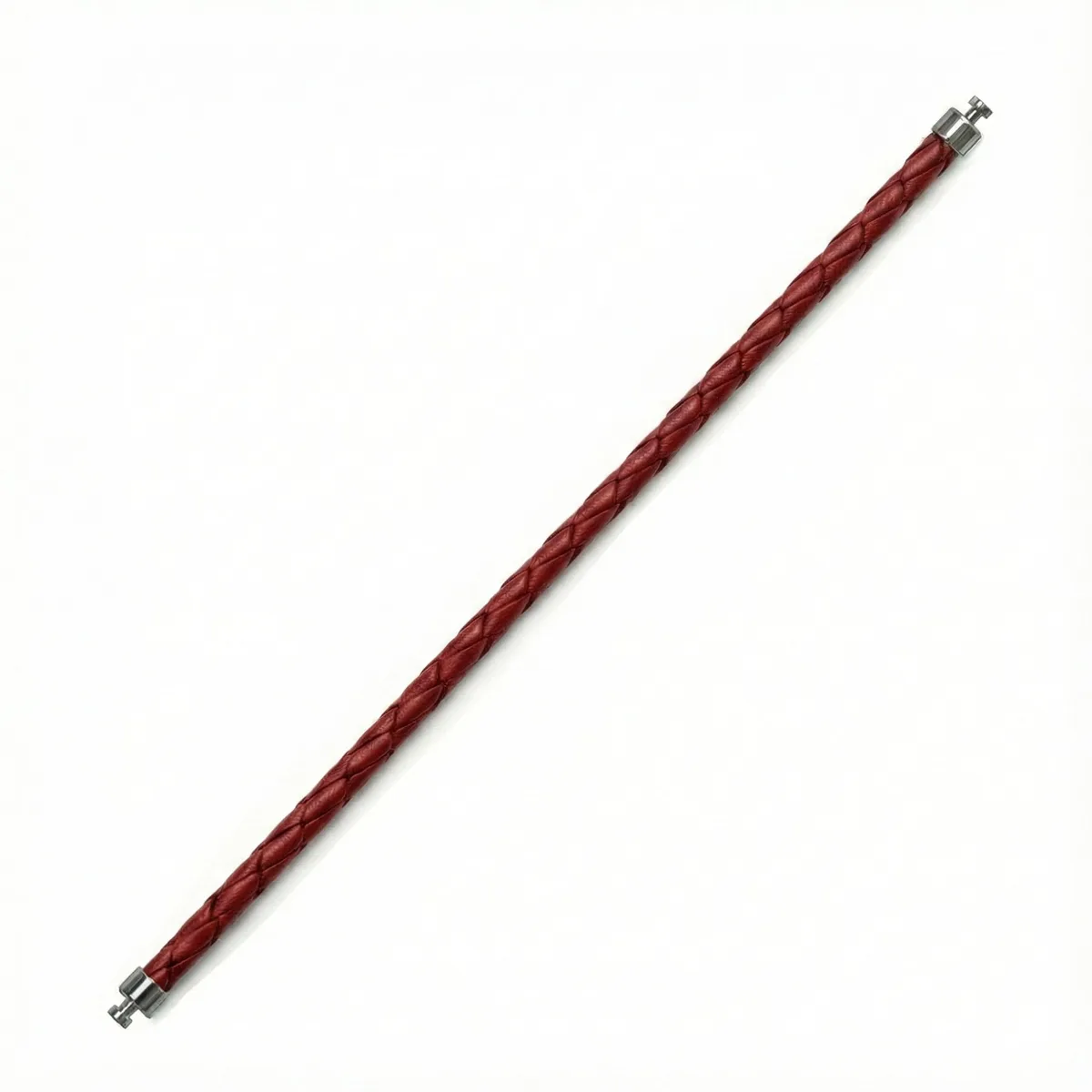 Regalia 4mm Red Calf Leather Strap 925 Silver Link, view 2 – Viktor Alexander