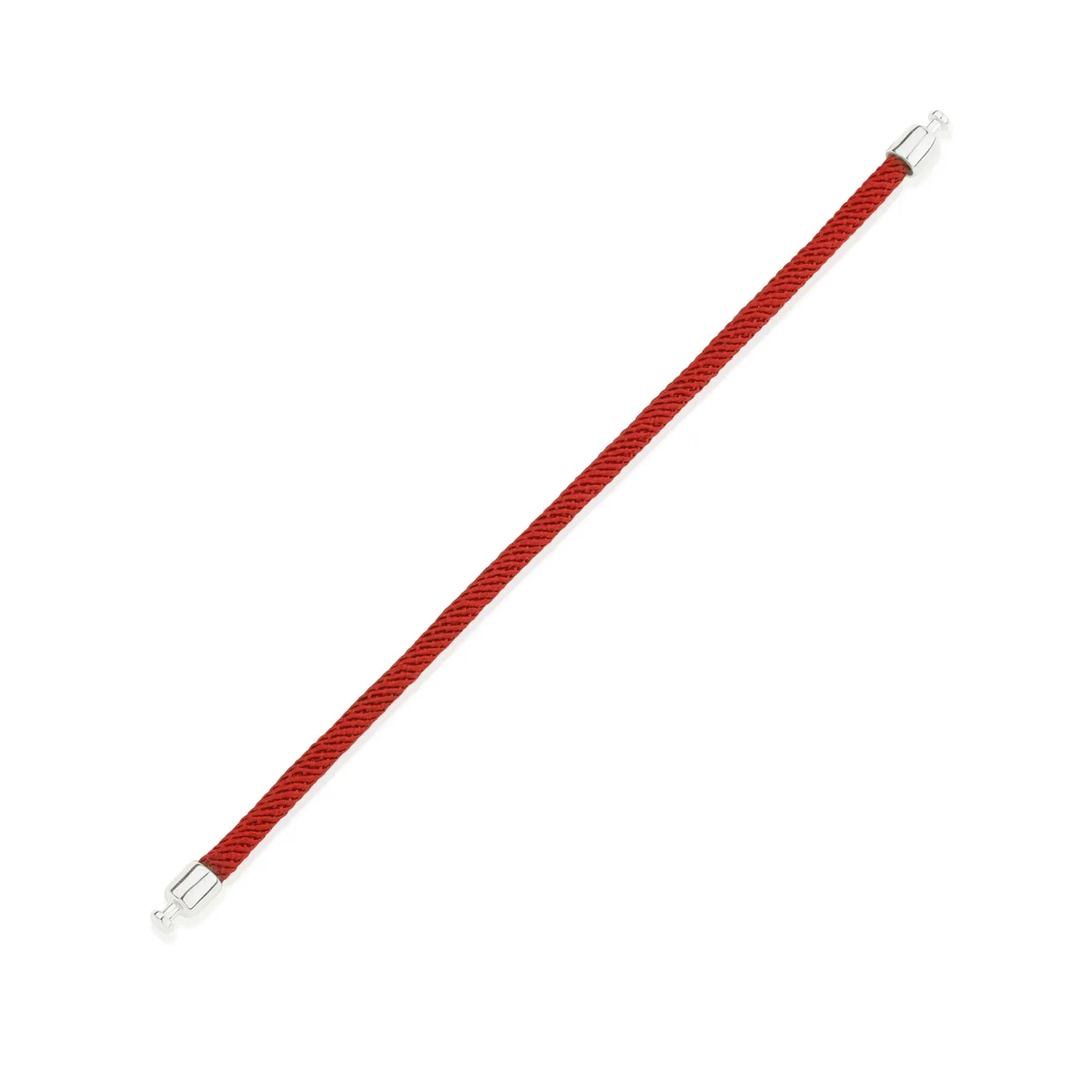 Regalia 4mm Red Nylon Strap 925 Silver Link, view 2 – Viktor Alexander