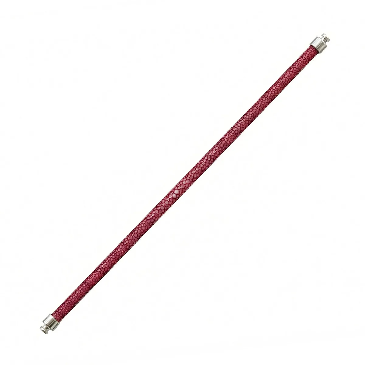 Regalia 4mm Red Stingray Leather Strap 925 Silver Link, view 2 – Viktor Alexander