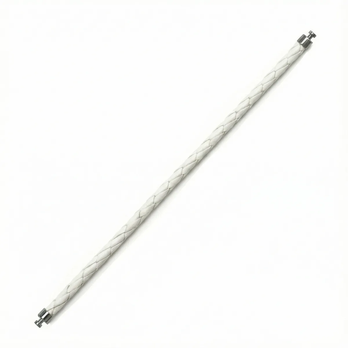 Regalia 4mm White Calf Leather Strap 925 Silver Link, view 2 – Viktor Alexander