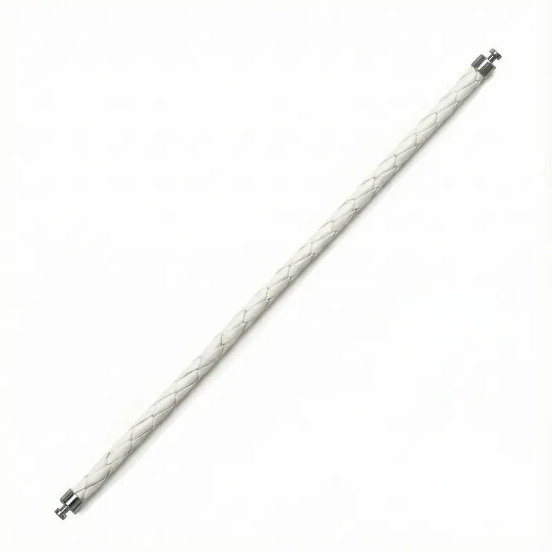Regalia 4mm White Calf Leather Strap 925 Silver Link