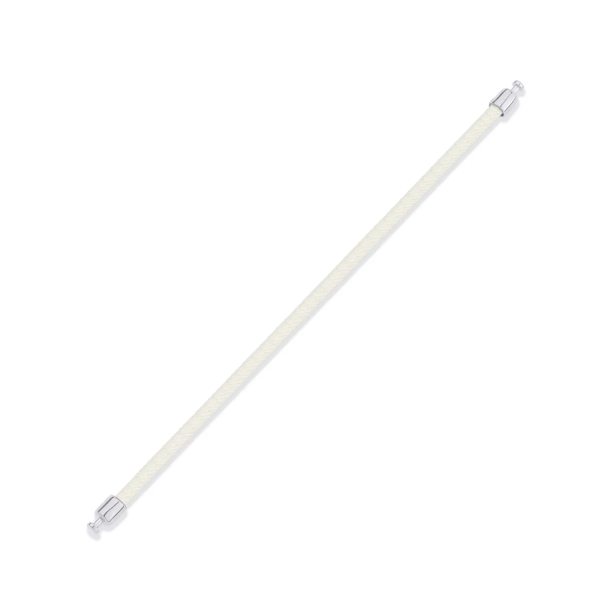Regalia 4mm White Nylon Strap 925 Silver Link, view 2 – Viktor Alexander