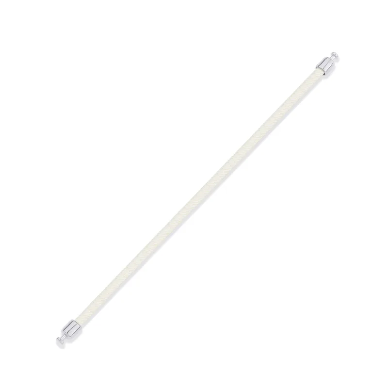 Regalia 4mm White Nylon Strap 925 Silver Link