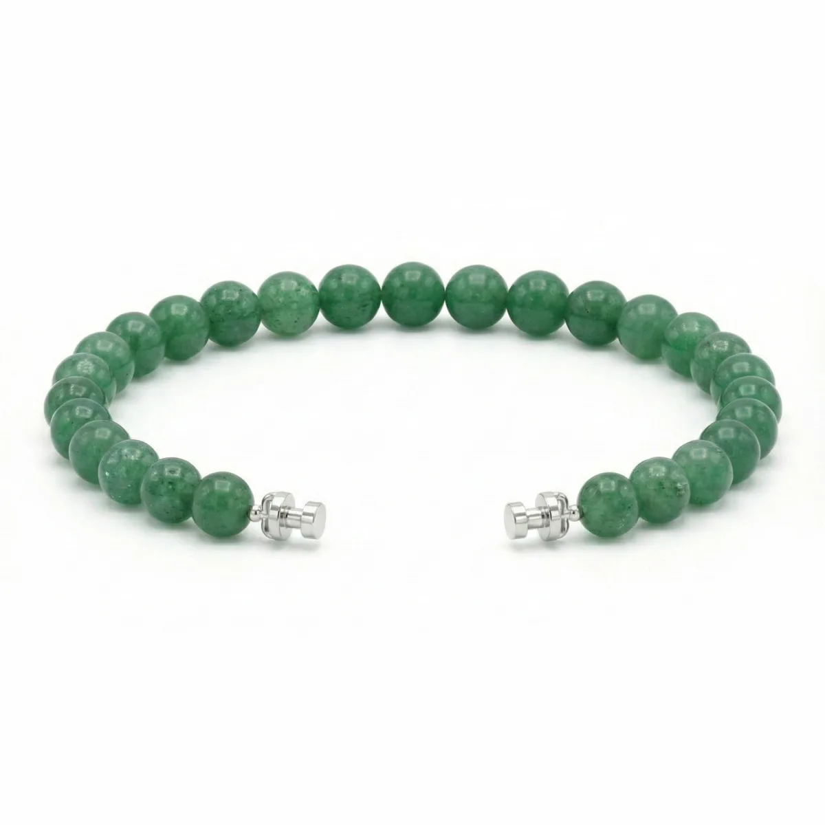 Regalia 6mm Green Aventurine Bead Bracelet 925 Silver Link – Viktor Alexander