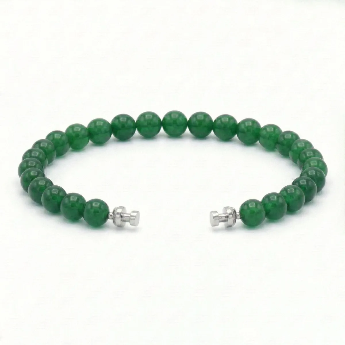 Regalia 6mm Jadeite Bracelet 925 Silver Link – Viktor Alexander