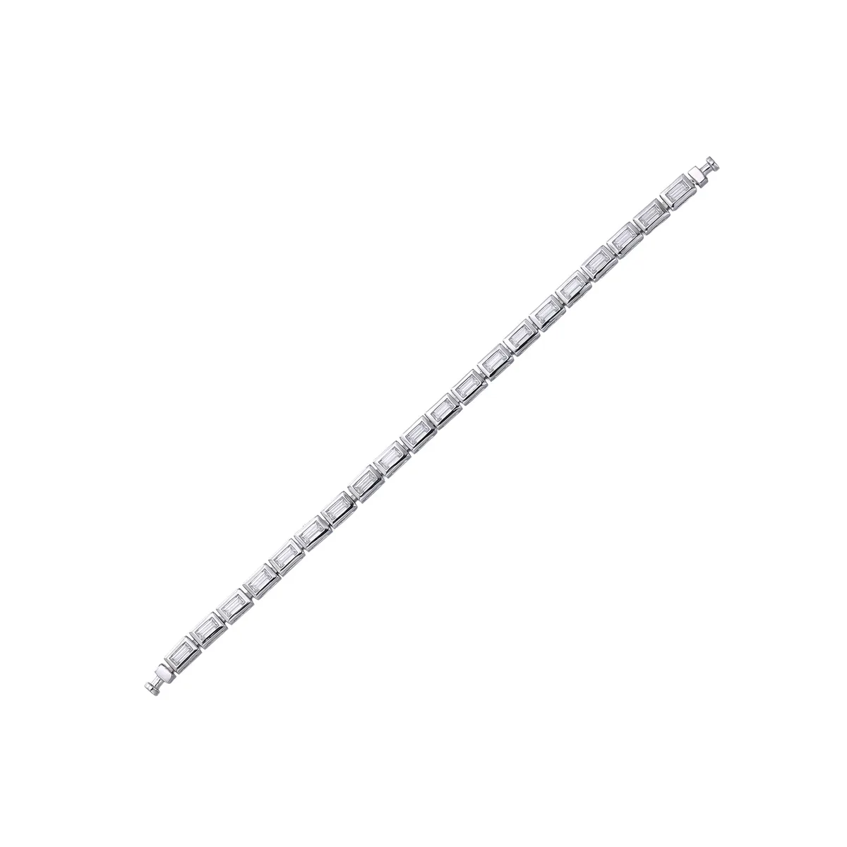 Regalia Platinum PT950 Baguette Diamonds Eternity Bracelet, view 2 – Viktor Alexander