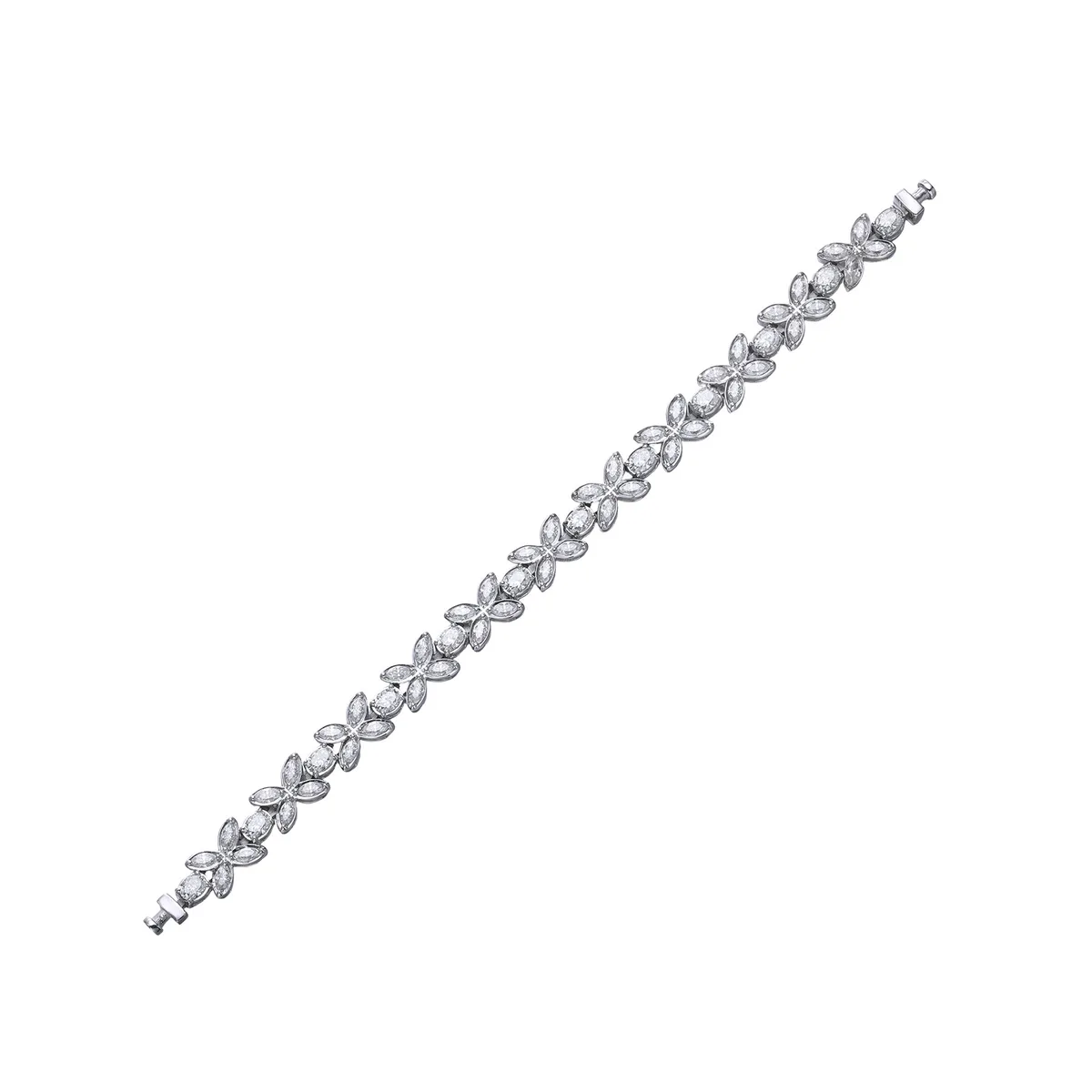 Regalia Platinum PT950 Flora L Diamond Eternity Bracelet, view 2 – Viktor Alexander