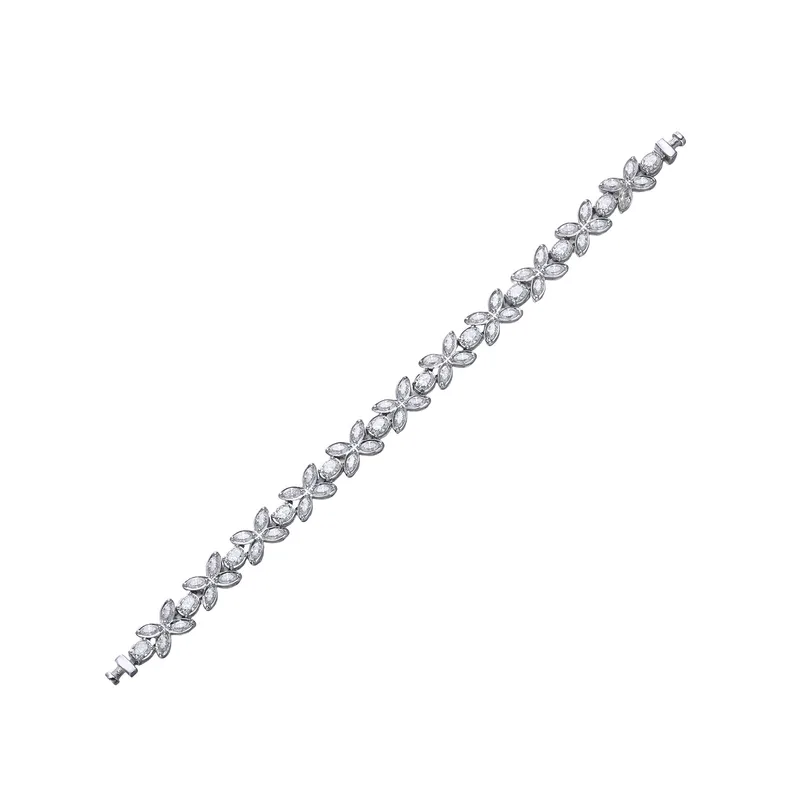 Regalia Platinum PT950 Flora L Diamond Eternity Bracelet