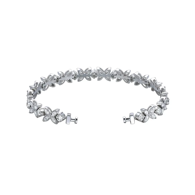 Regalia Platinum PT950 Flora M Diamond Eternity Bracelet