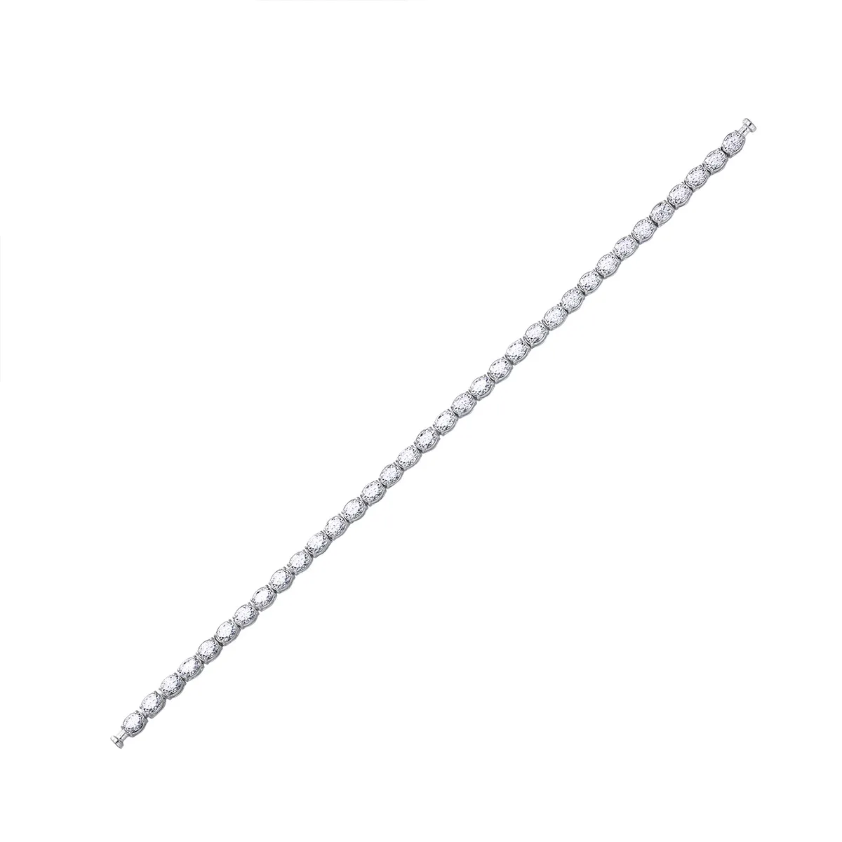 Regalia Platinum PT950 Oval Diamond Eternity Bracelet, view 2 – Viktor Alexander