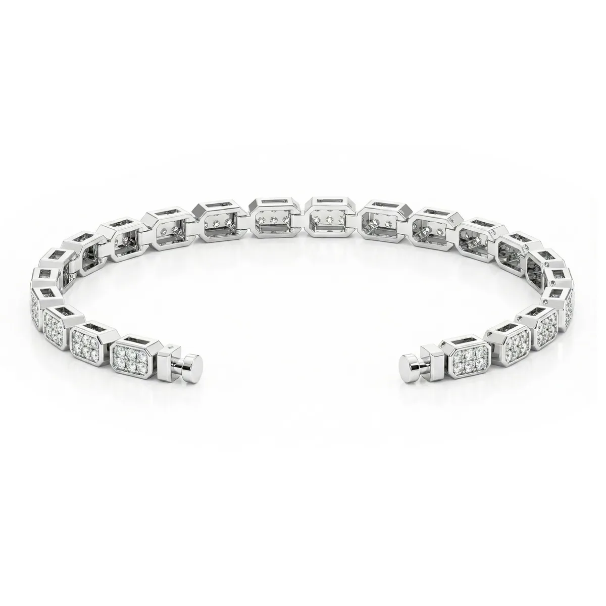 Regalia Platinum PT950 Diamond Pave Octagon Eternity Bracelet – Viktor Alexander