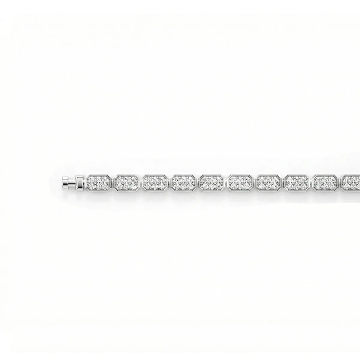 Regalia Platinum PT950 Diamond Pave Octagon Eternity Bracelet, view 3 – Viktor Alexander