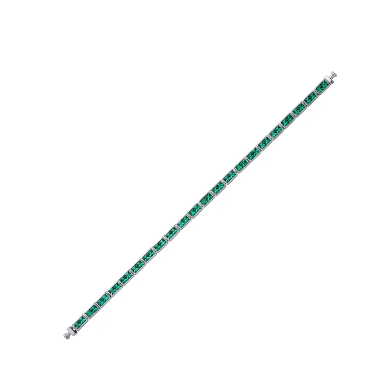 Regalia Platinum PT950 Square Tsavorites Eternity Bracelet
