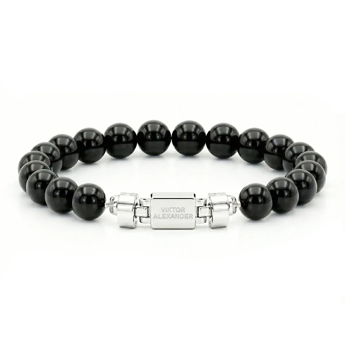 Regalia S 925 Silver with 3 Sizes of Black Tourmaline Oroboro Bracelet – Viktor Alexander