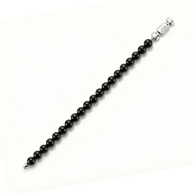 Regalia S 925 Silver with 3 Sizes of Black Tourmaline Oroboro Bracelet