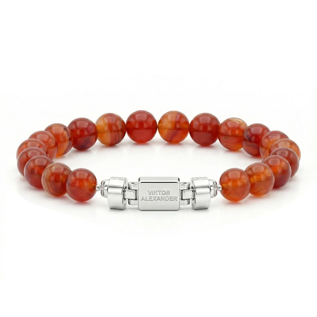 Regalia S 925 Silver with 3 Sizes of Carnelian Oroboro Bracelet – Viktor Alexander