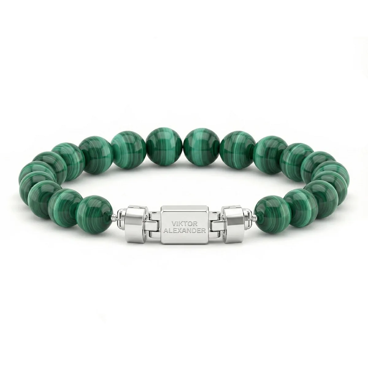 Regalia S 925 Silver with 3 Sizes of Malachite Oroboro Bracelet – Viktor Alexander