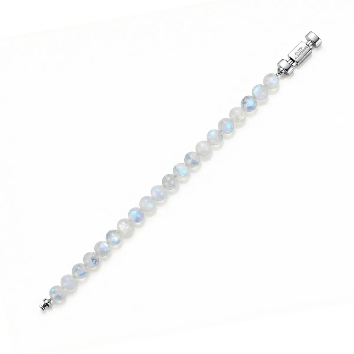 Regalia S 925 Silver with 3 Sizes of Moonstone Oroboro Bracelet, view 2 – Viktor Alexander