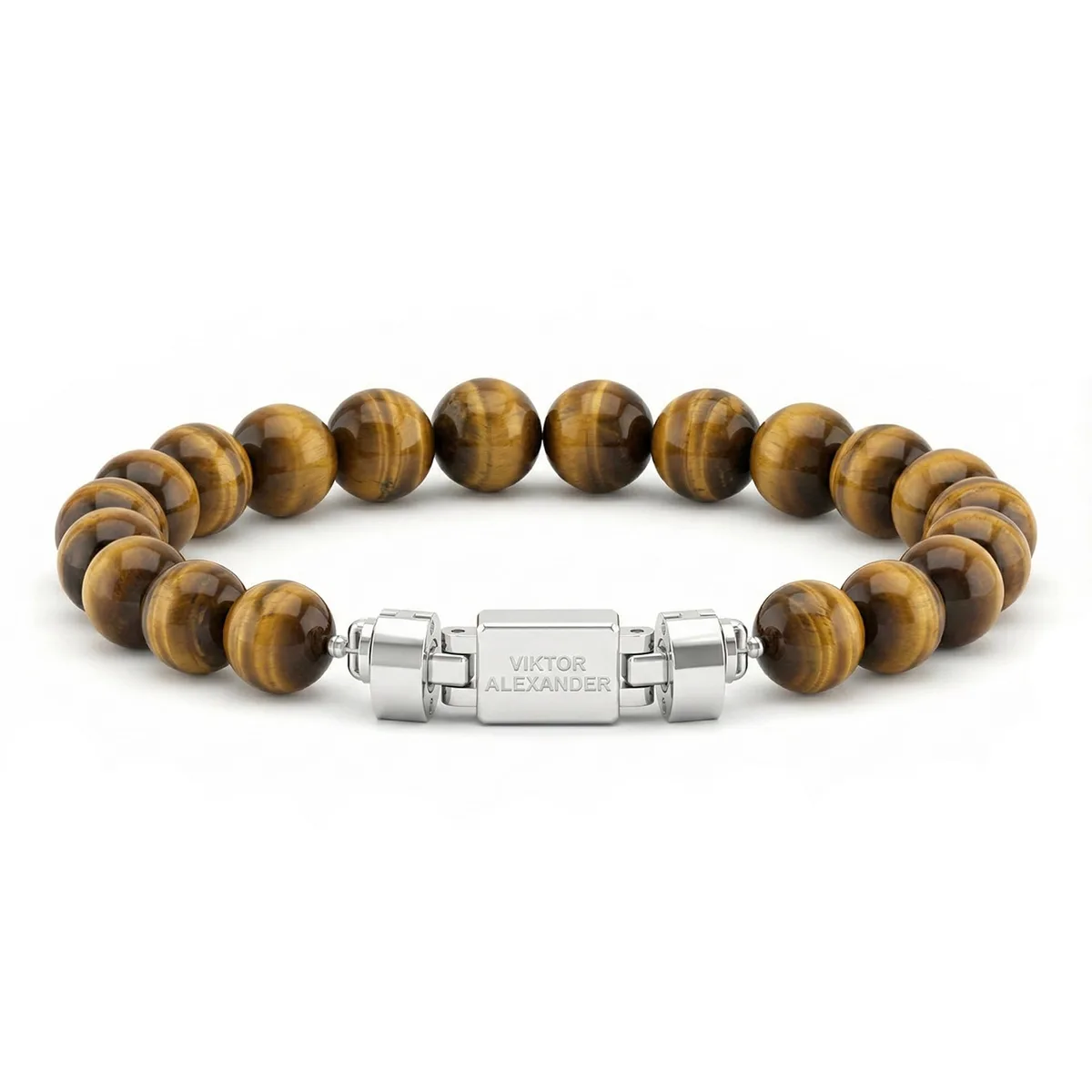 Regalia S 925 Silver with 3 Sizes of Tiger’s Eye Oroboro Bracelet – Viktor Alexander